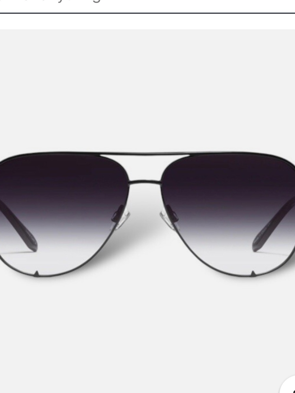 Quay Australia High Key Aviator Sunglasses in Black Fade